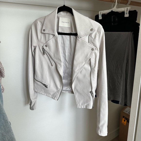 Blank NYC white gray faux leather jacket - Picture 1 of 4